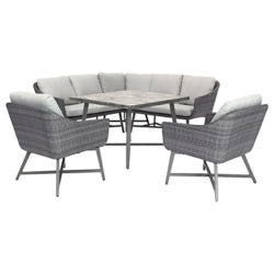 KETTLER LaMode 5 Seater Lounging Corner Set, Grey